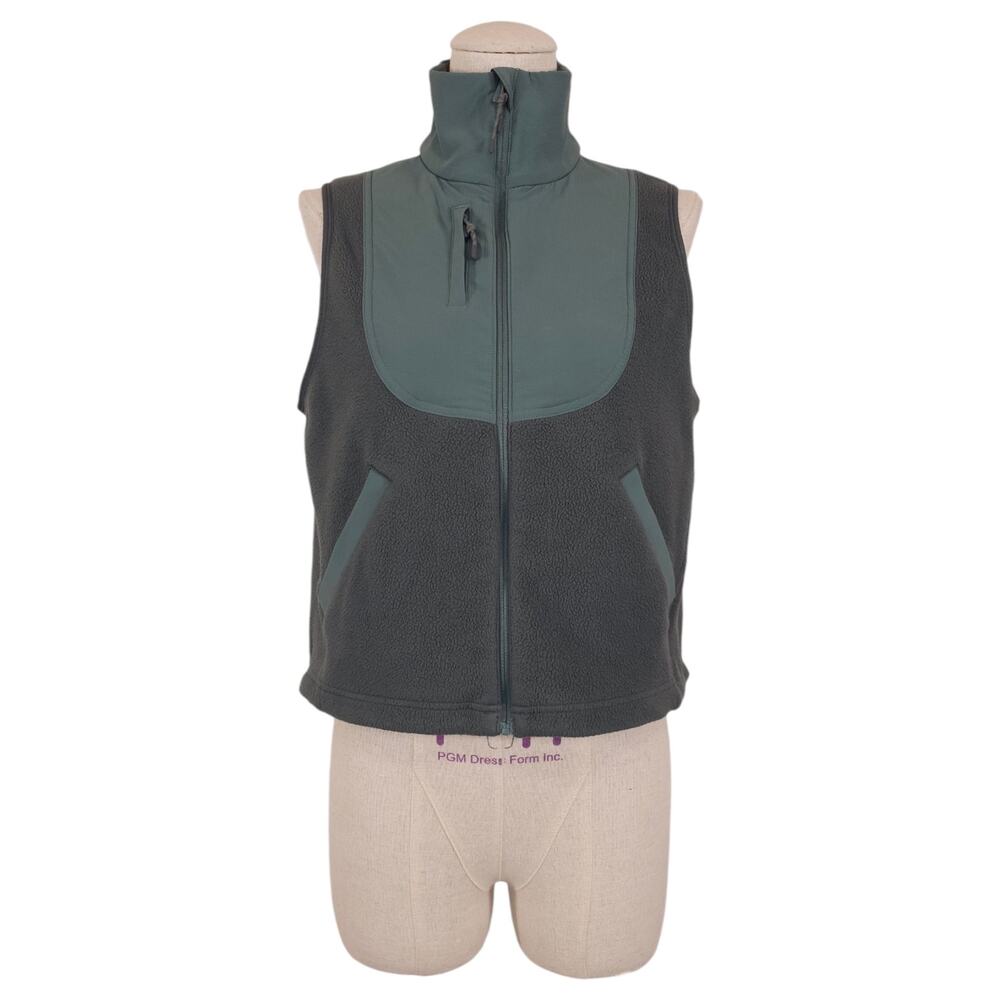 Lululemon Fleece + Ripstop Hiking Vest Dark Forest / Medium Forest Sz 2